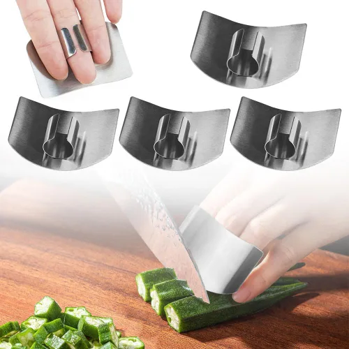 Vista 10 de Protector de Dedos de Acero Inoxidable, Protector de Dedos Nuevo 2023 para Cortar Alimentos, Protector de Dedos Premium para Cortar, Rebanadas, 2