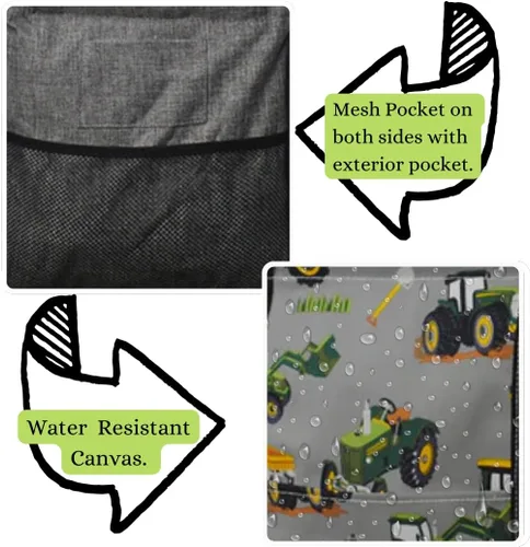 Vista 50 de NGIL Bolsa de comestibles reutilizable extra grande plegable de gran tamaño para comestibles, almacenamiento, picnic, playa, Estampado