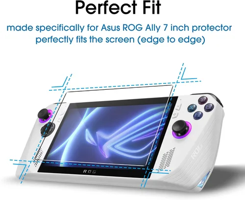 Vista 6 de amFilm 3 Pack Screen Protector for ASUS ROG Xbox Ally X/ROG Xbox Ally 2025 / ROG Ally X 2024 / ROG Ally 2023 7'' 9H+ Tempered Glass