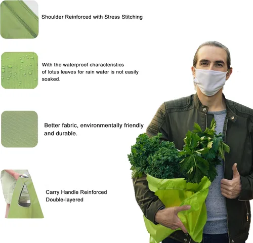 Vista 6 de Bolsas de compras Evohyah reutilizables para comestibles, Biggreen