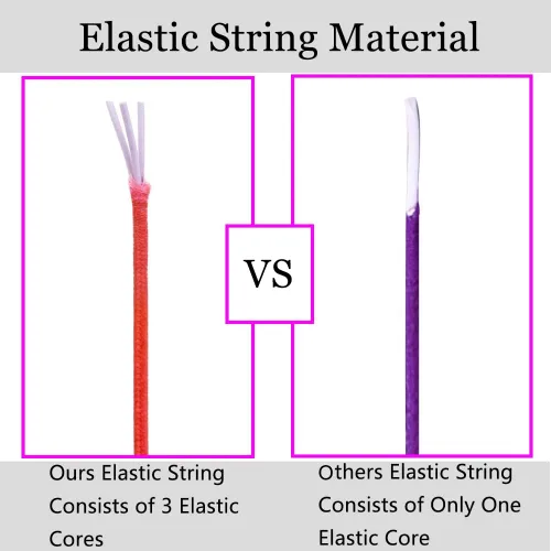 Vista 2 de 1mm Cuerda elástica para pulseras, Cordón elástico arcoíris resistente para hacer joyas, collares, cuentas y manualidades