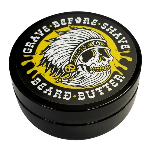 Vista 3 de Grave Before Shave Mantequilla para Barba Mezcla de Madera de Teca tarro de 4 onzas
