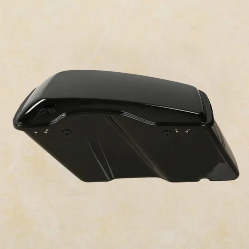 Vista 4 de Green-L Alforjas rígidas negro vívido con llaves de pestillo negro y forros compatibles con Harley Touring Road King Street Glide Electra Ultra