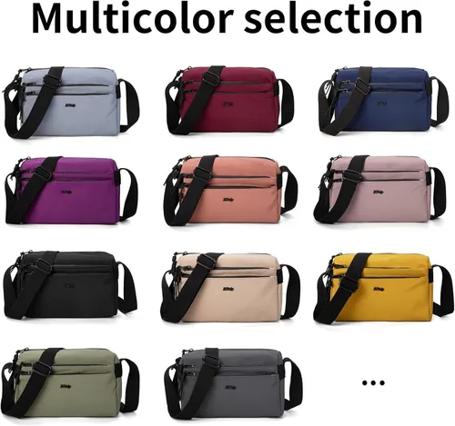 Vista 6 de ETidy Bolso cruzado de nailon para mujer, impermeable, ligero, casual, bolso de hombro