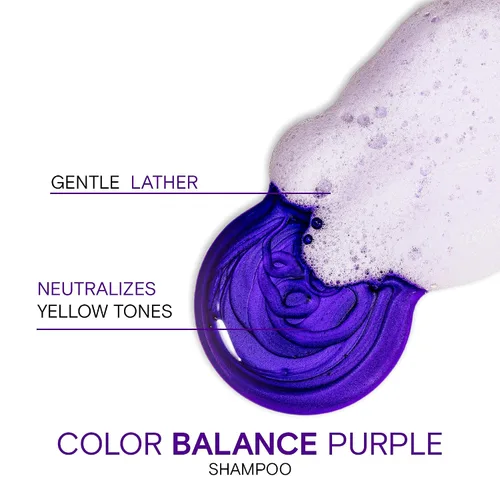 Vista 4 de Joico Color Balance Purple Shampoo For Cool Blonde or Gray Hair Eliminate Brassy Yellow Tones Boost Color Vibrancy & Shine UV Protection