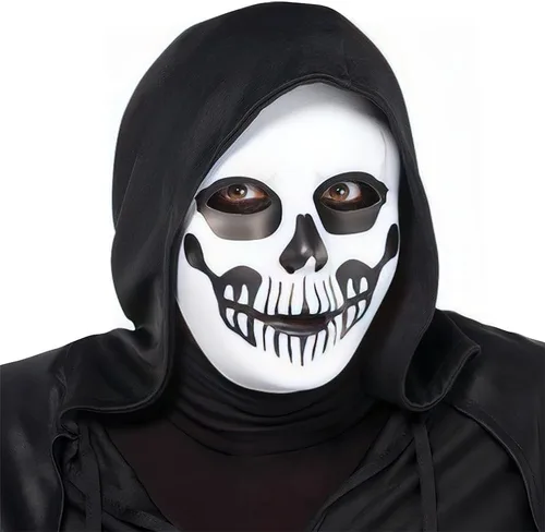 Vista 3 de Máscara de calavera de terror Negro