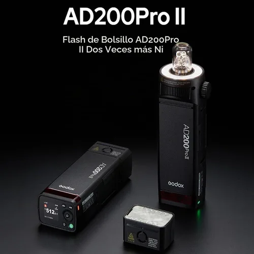 Vista 2 de Godox Flash de bolsillo AD200 Pro II con disparador de flash X3C