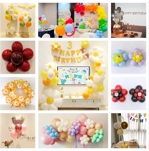 Vista 6 de Jiesky 8 juegos de soportes para globos de 28 pulgadas, palos de globo con base para mesa, suelo, graduación, baby shower, feliz cumpleaños