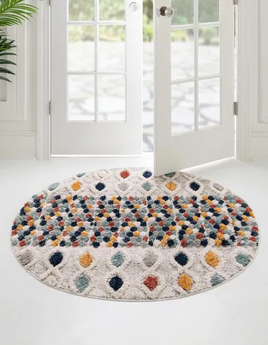 Vista 10 de Unique Loom Cherokee Collection Alfombra de área - Asheville (rectangular 2' 0" x 3' 0", negro/marfil)