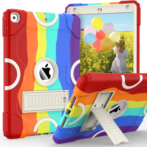 Vista 8 de ZoneFoker - Funda para iPad de 9.ª generación, funda para iPad de 8.ª y 7.ª generación, funda para iPad de 10.2 pulgadas 2021/2020/2019, funda Negro