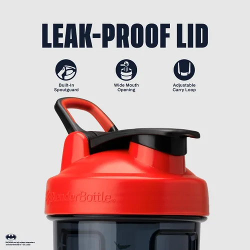 Vista 2 de BlenderBottle DARK KNIGHT (Batman) Pro28-28-oz. - A todo color rojo/negro