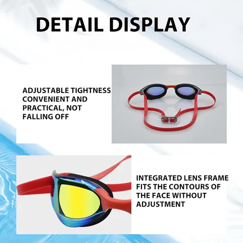 Vista 7 de Gafas de natación para adultos sin fugas Protección UV que compite con gafas de alta resolución
