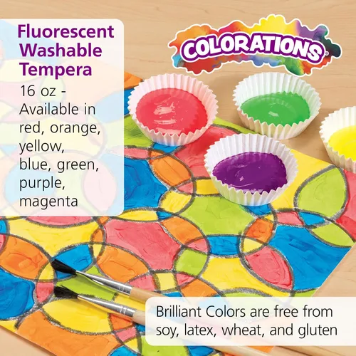 Vista 8 de Colorations WSTBK - Témpera lavable simple, color negro Azul Fluorescente (Fluorescent Blue)