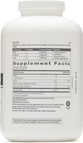 Vista 2 de GNC Pro Performance Amino 3000 mg, 240 cápsulas blandas, apoya la síntesis de proteínas y la reparación muscular