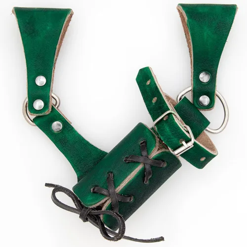Vista 49 de Armory Replicas™ - Rana espada de cuero hecha a mano – Disfraz medieval LARP hebilla ajustable y cinturón de arma con cable soporte