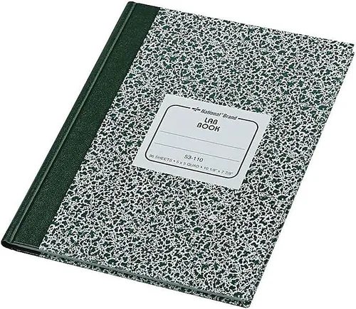 Vista 3 de National 53110 Lab Notebook Quadrille Rule 7 7/8 x 10 1/8 White 96 hojas