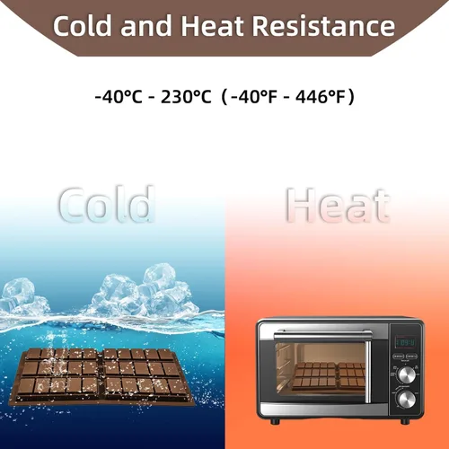 Vista 2 de Moldes de silicona para chocolate, molde de barra de chocolate antiadherente, 3 moldes de silicona de grado alimenticio, adecuado para hacer dulces