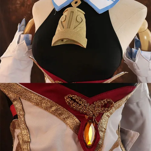 Vista 8 de Ganyu - Disfraz de cosplay de Ganyu, conjunto completo para mujer, Halloween