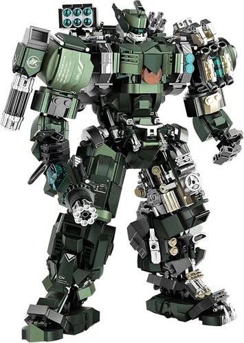 Vista 8 de HIGH GODO Mech - Juego de bloques de construcción para adultos, kit de construcción de modelo de robot motorizado con múltiples armas, regalos