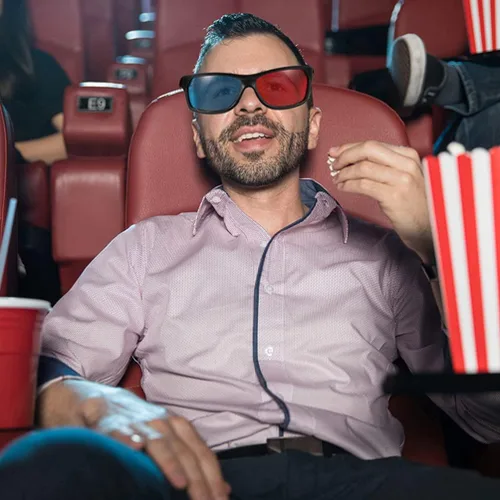 Vista 2 de Proyector 3D rojo, 20 unidades, 3 marcos, gafas de estilo 3D para juegos de películas en 3D, lentes de visualización 3D, computadoras portátiles