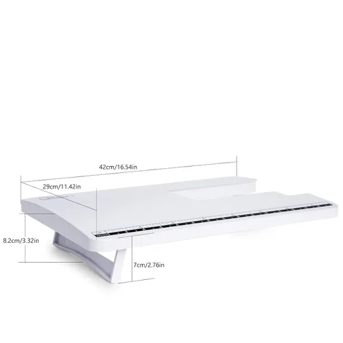 Vista 2 de AGM Mesa de extensión para máquina de coser compatible con máquina de coser 2685A, color blanco