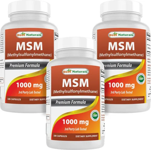 Vista 9 de Best Naturals MSM 1000 mg 180 Cápsulas