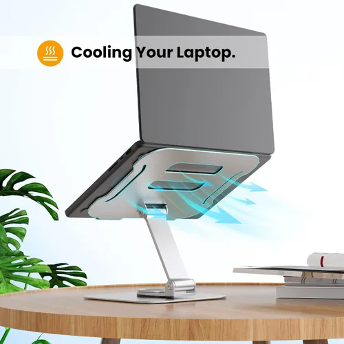 Vista 7 de Soporte para laptop Altura ajustable a 11.8 pulgadas Rotar 360° Plegable Portátil Multi-Ángulo iPad Stand BSL902S
