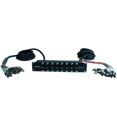 Vista 7 de Seismic Audio SARMSS-32x530 - Cable de serpiente, divisor combinado XLR TRS de 32 canales para montaje en bastidor, troncos XLR de 5 y 30 pies