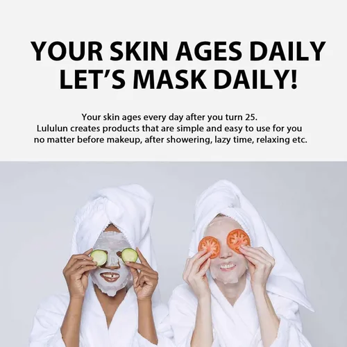 Vista 5 de Lululun 7EA - Máscara facial antienvejecimiento para mujeres y hombres, mascarillas hidratantes para el cuidado de la piel con colágeno