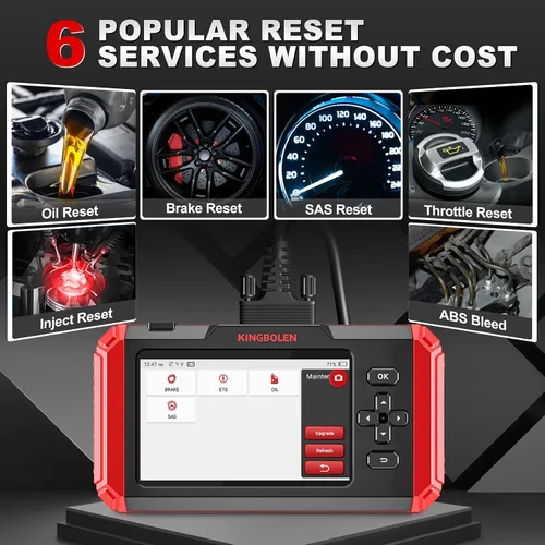 Vista 2 de KINGBOLEN Escáner OBD2 S500 Escáner de Automóviles, Herramienta de Diagnóstico con Actualización Gratuita de por Vida y 6 Reseteos, Reseteo