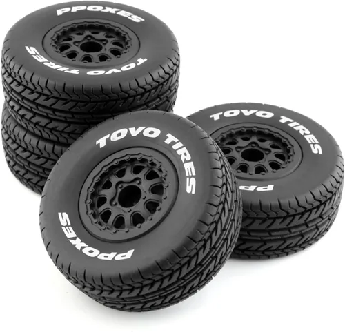Vista 2 de Lifehead 1/10 RC Short Course - Neumáticos para camiones todo terreno, adecuados para TRAXXAS Slash4X4 ARRMA SENTON 4X4 V3 Losi Ford Raptor Baja
