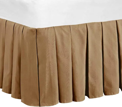 Vista 2 de Home Soft Things Falda de cama clásica de microfibra con volantes, diseño elegante de microfibra sólida envolvente con caída de 14 pulgadas, ropa