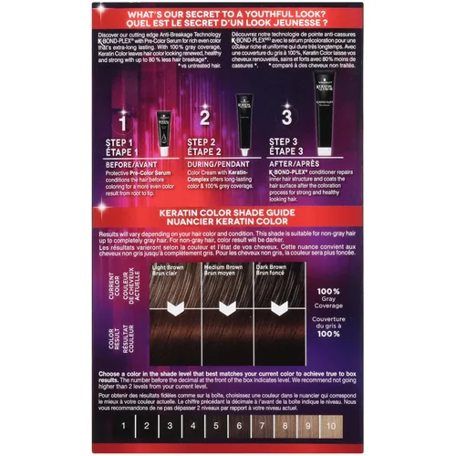 Vista 10 de Schwarzkopf Keratin Color - Crema permanente para el cabello, 4.5 castaño dorado medio