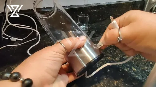 Vista 3 de WZ Cable de carga USB para botella de generador de agua de hidrógeno, cable de carga USB a CC de repuesto para máquina ionizadora de agua