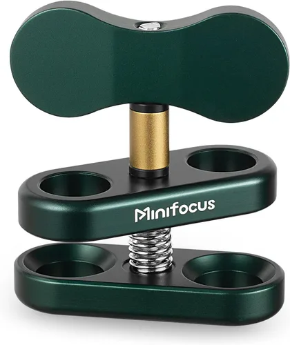 Vista 8 de MINIFOCUS Soporte de abrazadera de bola de aluminio de 1 pulgada, brazo de doble enchufe, soporte de adaptador de clip de resorte de 360°