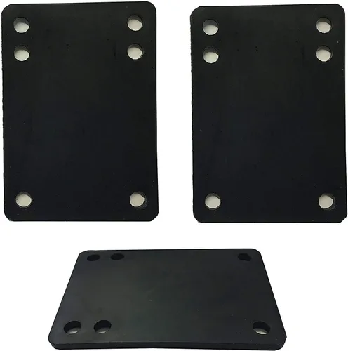 Vista 2 de VJ Patineta Longboard Cruiser Hardware Tornillos de 1.25 pulgadas y almohadilla elevadora de goma 0.118 in Negro