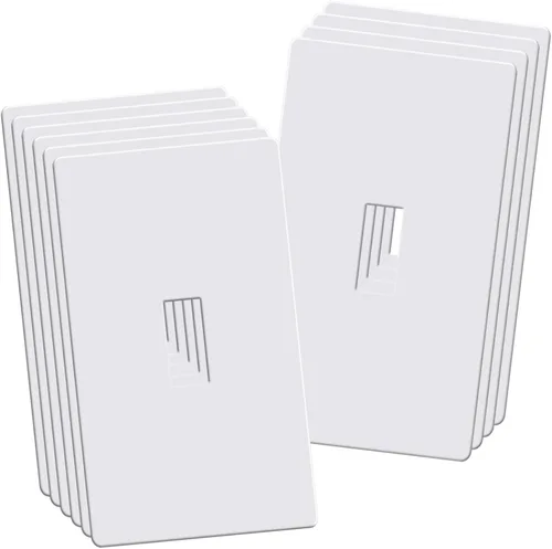 Vista 9 de Placas de pared decorativas sin tornillos, cubiertas de tomacorriente seguras para niños de 3 bandas, tamaño estándar 4.68" x 6.54", placa frontal