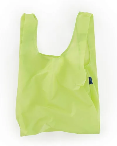 Vista 9 de BAGGU Standard Reusable Shopping Bag, Ripstop Nylon Grocery Tote or Lunch Bag Piel de serpiente rosa