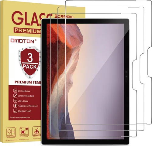 Vista 11 de OMOTON Paquete de 2 protectores de pantalla de privacidad para Microsoft Surface Pro de 12 pulgadas versión 2025, vidrio templado antiespía