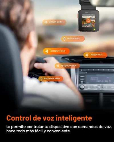 Vista 6 de VANTRUE E1 Lite - Cámara de tablero para vehículo, WiFi, GPS, 1080P, control de voz, visión nocturna, modo de estacionamiento de 24 horas, detección