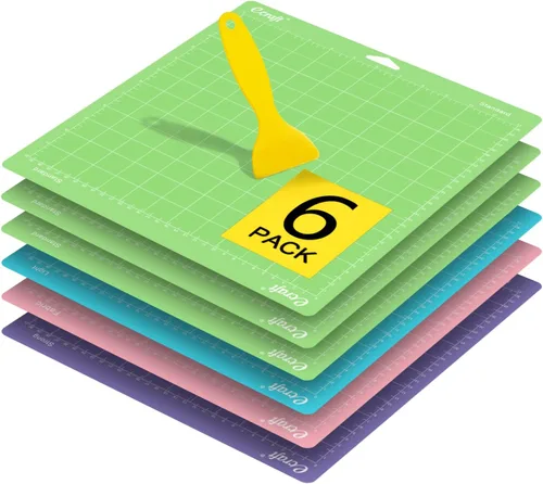 Vista 8 de Ecraft - Plantilla de corte de 12" x 12" para Cricut - Incluye (adhesivo fuerte/estándar/ligero) adhesivo pegajoso (paquete de 3), plantillas