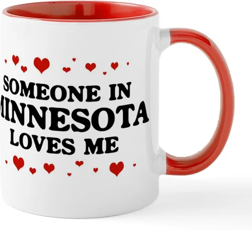Vista 19 de CafePress Loves Me In Minnesota Taza de café de cerámica de 11 oz (11.0 fl oz)