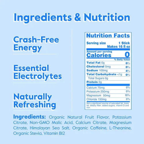 Vista 6 de Nectar Energy Booster – Cafeína orgánica, B12 y electrolitos – Sin azúcar y cero calorías – Café saludable, bebida energética y soda alternativa