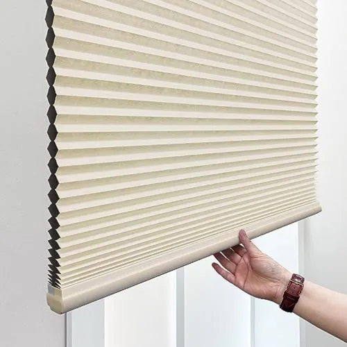 Vista 9 de DEZ FURNISHINGS - Persiana celular sin cables de 1.5" que bloquea la luz, Ahorro de energía, 40.5" de ancho x 72" de alto, Alabastro Alabaster