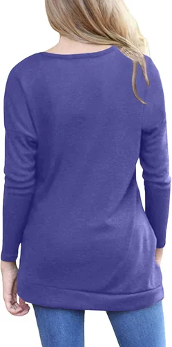 Vista 2 de Blusas de manga larga para mujer Yincro, tipo túnica para otoño, uso informal