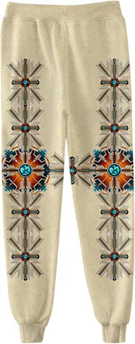 Vista 2 de SIAOMA Native American Pants Unisex Indios Cintura Elástica Pantalones Jogger