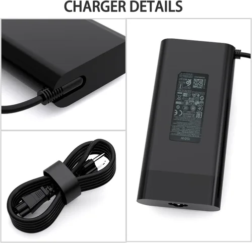 Vista 5 de Cargador adaptador de CA de 150 W 7.7 A apto para laptop HP Pavilion Gaming 15 17, Zbook 15 G3 G4 G5 G6, OMEN 15 17, TPN-DA03, TPN-DA09, 775626-003