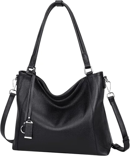Vista 2 de Over Earth Bolsos de cuero suave para mujer, bolso de hombro tipo hobo grande