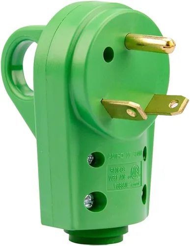 Vista 9 de BELOMI Enchufe RV de 30 amperios, adaptador de enchufe de repuesto resistente NEMA TT-30P, conector de alimentación eléctrica de 125 V, extremo