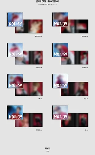 Vista 2 de Stray Kids NOEASY 2nd Album Jewel Case I.N Cover CD+20p PhotoBook+1p Sticker+1p PhotoCard+Message PhotoCard Set+Tracking Kpop Sealed